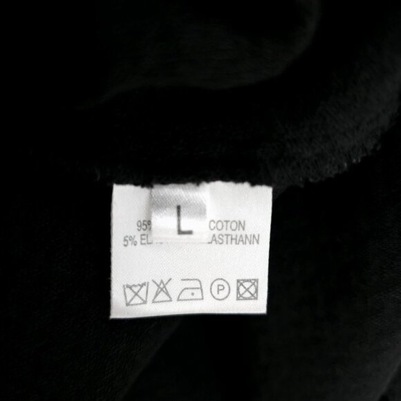 GANNI Dress Black Cream Textured Stretch Knee Length Size LARGE - Picture 8 of 9